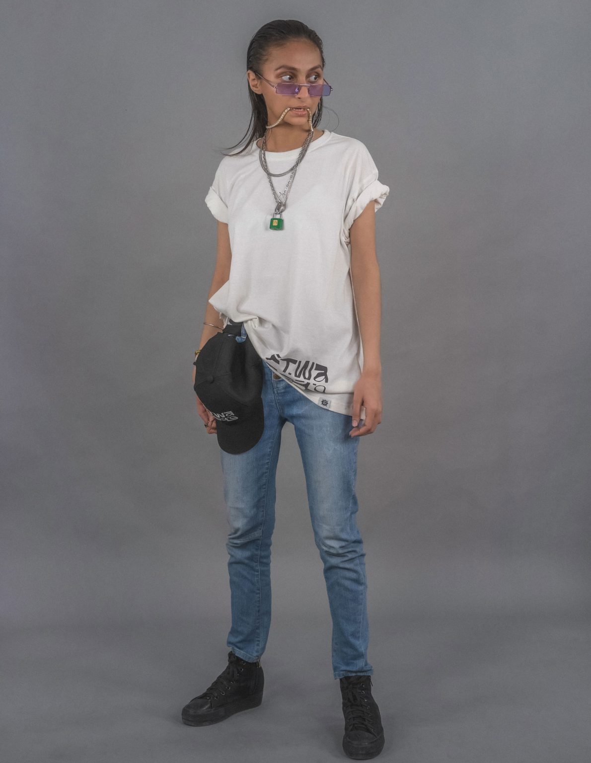 DBL WHTE WAVY TEE
