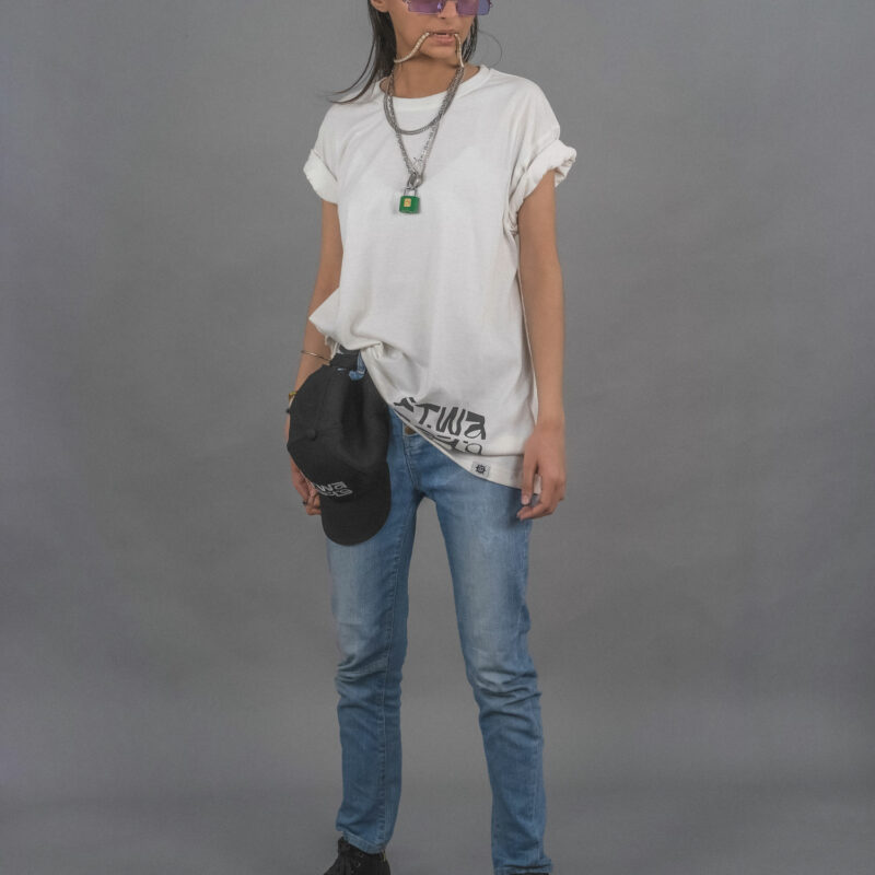 DBL WHTE WAVY TEE